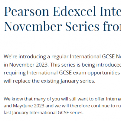 取消IGCSE考试1月考试季！