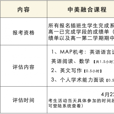 万科梅沙书院2022-2023插班生报名细则